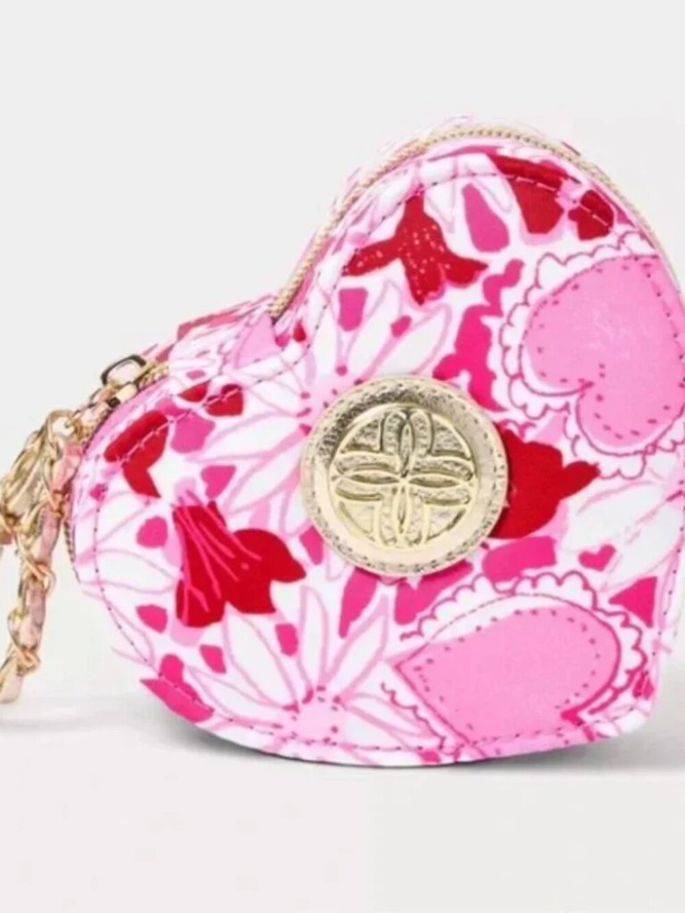 NWT Lilly Pulitzer Heart Travel Jewelry Case in Confetti Pink Dear Heart